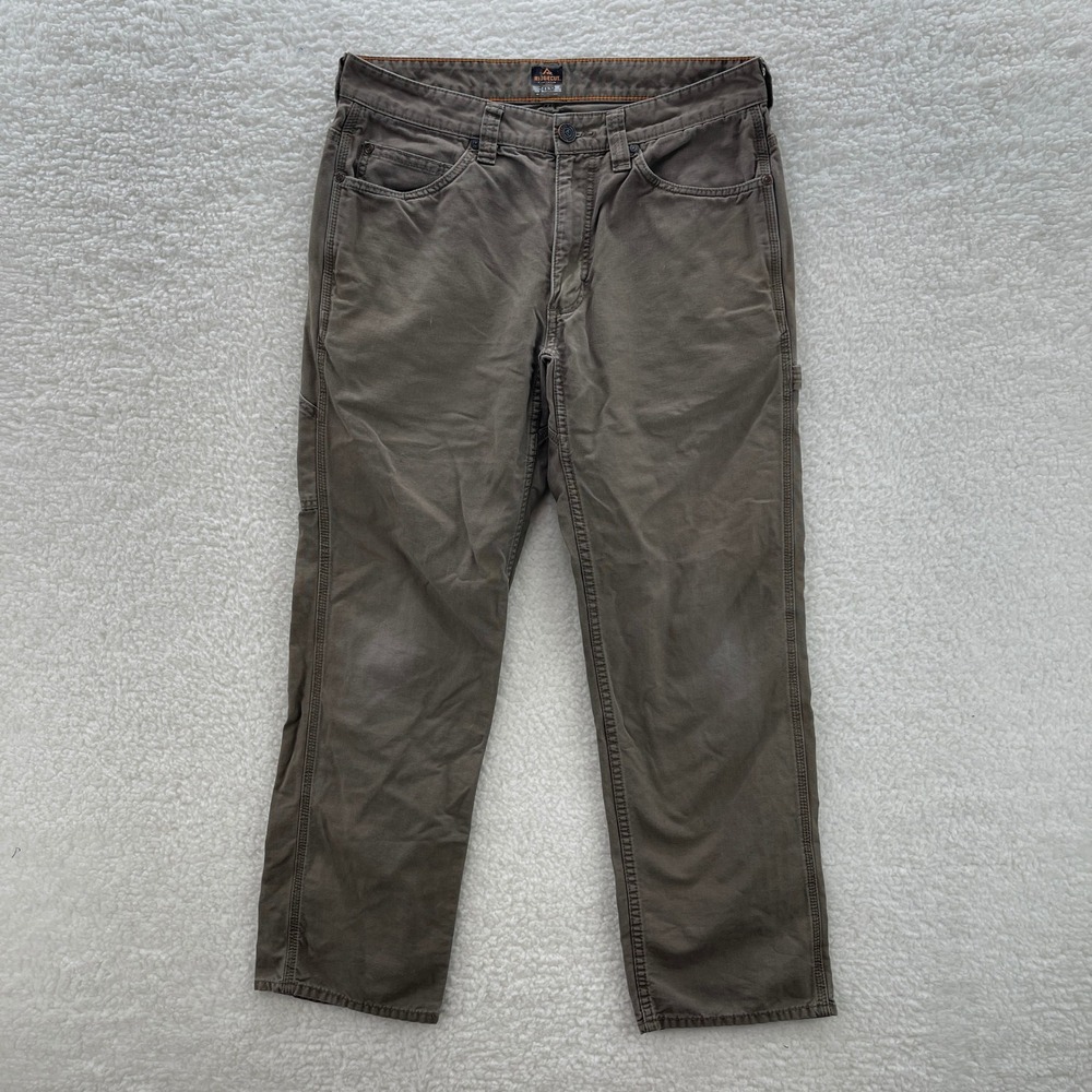 Ridgecut Pants Mens 34x32 Brown Canvas Carpenter Workwear Outdoor Grunge Y2K